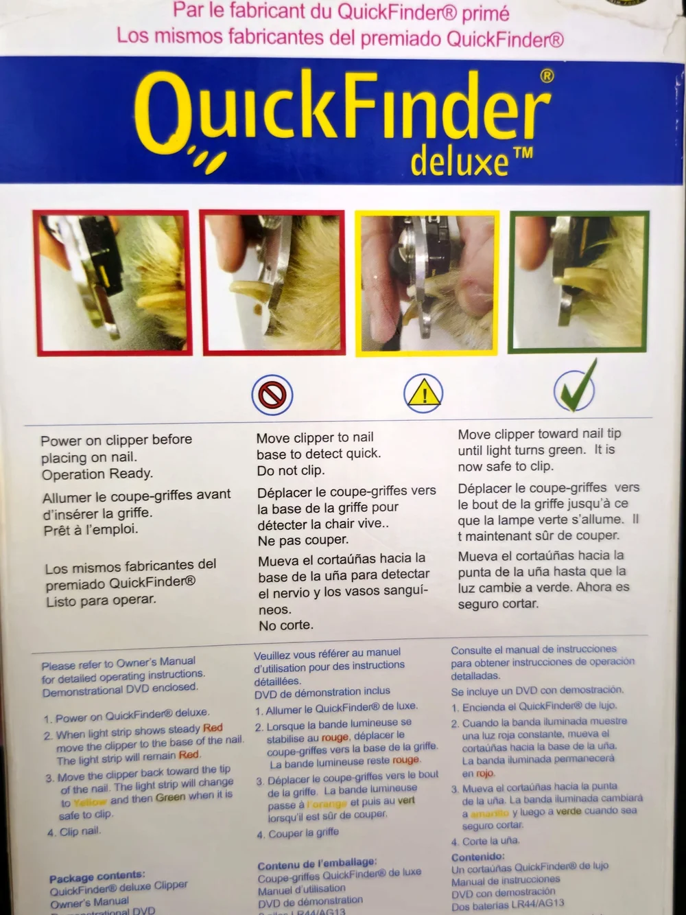 QuickFinder Deluxe Safety Nail Clipper *40 Free Batteries